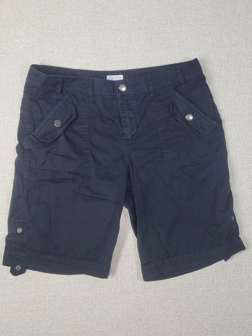 Relativity Black Cargo Bermuda Shorts